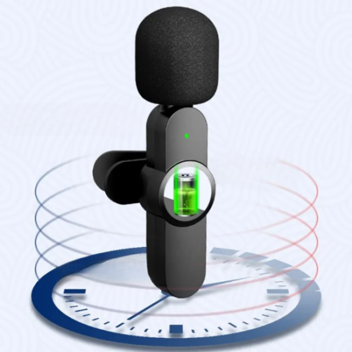 Lavalier - Lavalier Typ-C Trådlös M21 2 st Mikrofoner Bluetooth - Svart