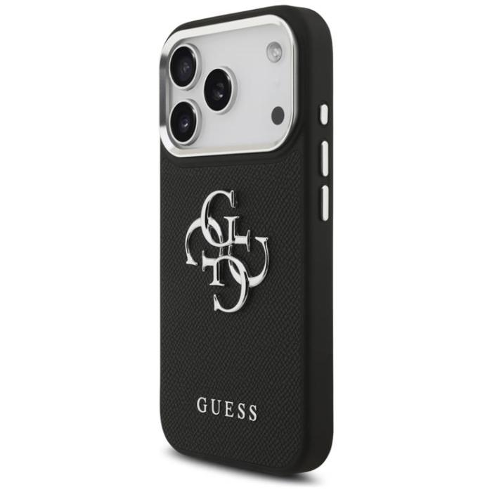 Guess - Guess iPhone 17 Pro Mobilskal Grained Big 4G Classic Logo - Svart