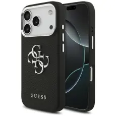 Guess - Guess iPhone 17 Pro Mobilskal Grained Big 4G Classic Logo - Svart