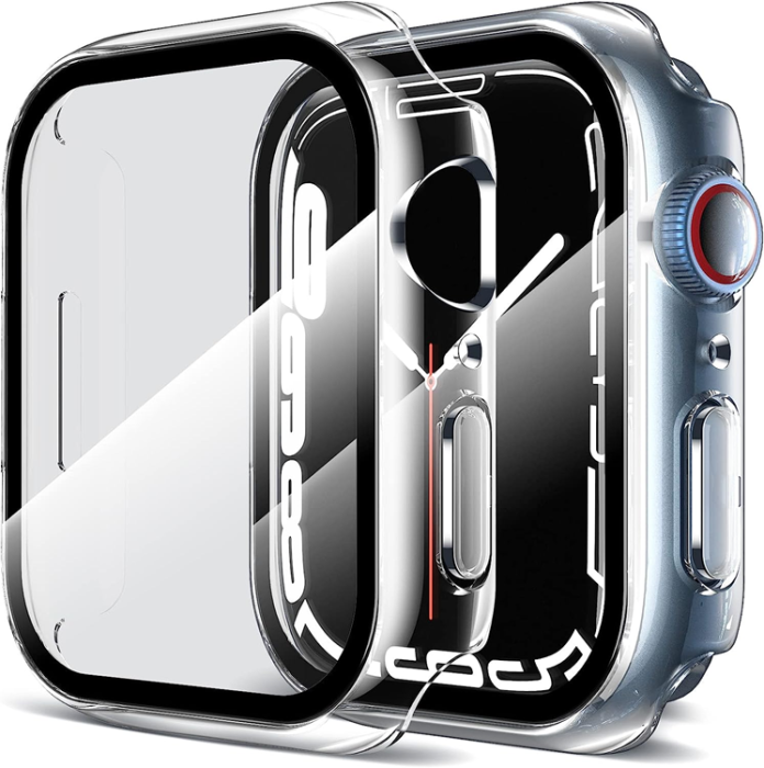 OEM - 2-i-1 Skal med Hädat glas Apple Watch 7/8 (38mm) - Clear