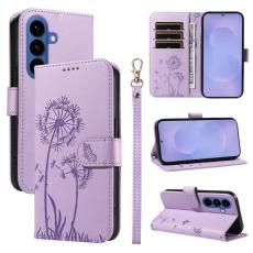 OEM - Samsung Galaxy S26+ Pl&aring;nboksfodral Konstl&auml;der Med Rem Dandelion - Lila
