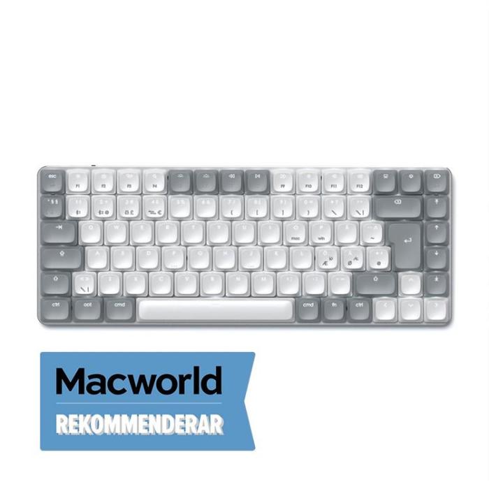 Satechi - Satechi SM1 Slim Mekaniskt Bakbelyst Tangentbord Nordisk Layout - Ljusgrå