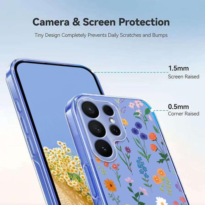 OEM - Mobilskal till Samsung Galaxy S26 Ultra TPU Blommönster - Prästkragar