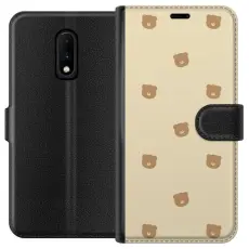 Gustaf - Pl&aring;nboksfodral till OnePlus 7 med Bj&ouml;rnm&ouml;nster