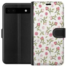 Gustaf - Pl&aring;nboksfodral till Google Pixel 6a med Blommigt