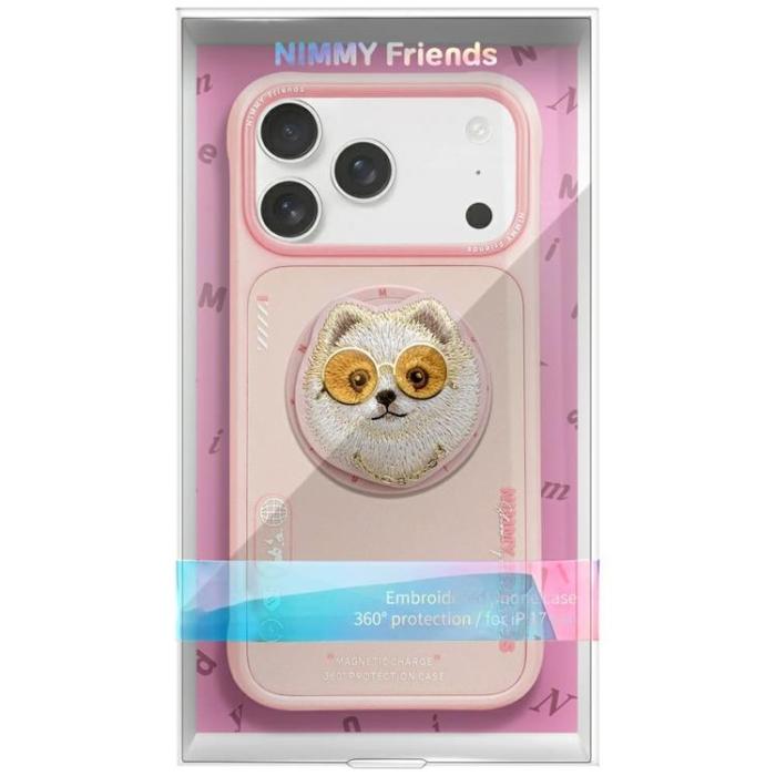 NIMMY - Nimmy iPhone 17 Mobilskal MagSafe Glasses Cool Dog - Rosa