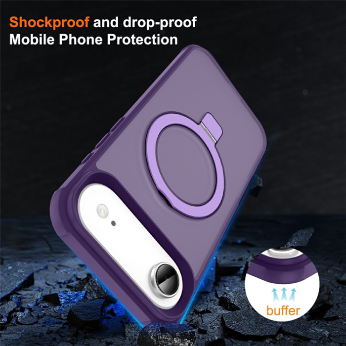 A-One Brand - iPhone 17 Air Mobilskal MagSafe TPU+PC Kickstand - Lila