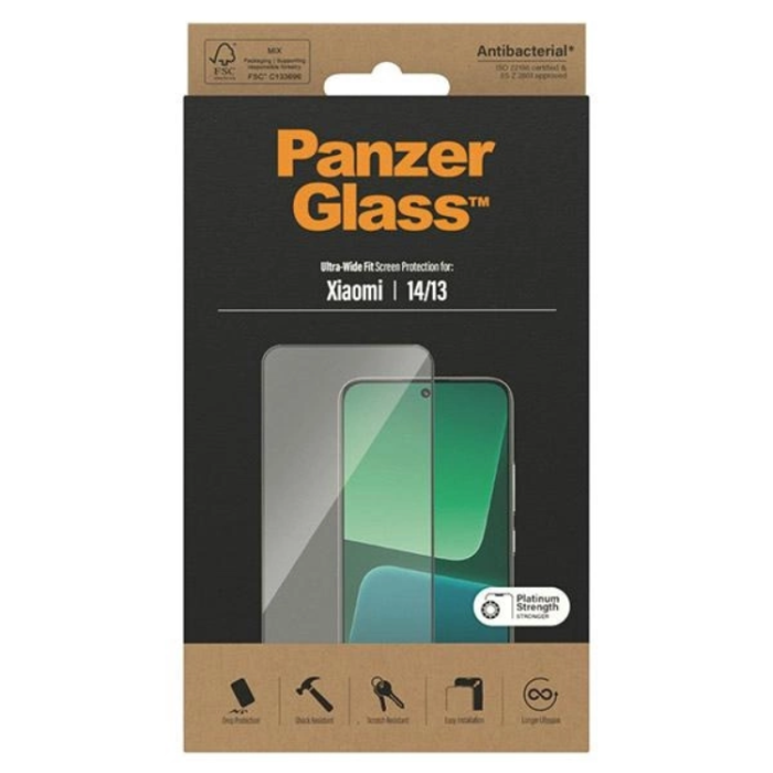 Panzer - PanzerGlass Xiaomi 14/13 Härdat Glas Skärmskydd Ultra-Wide Fit