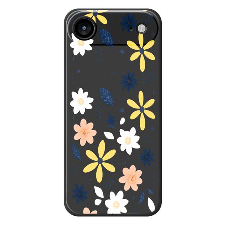 iPhone Air Mobilskal Colorful Floral Blue Leaves TPU - Svart | 2353 | AlltMobil