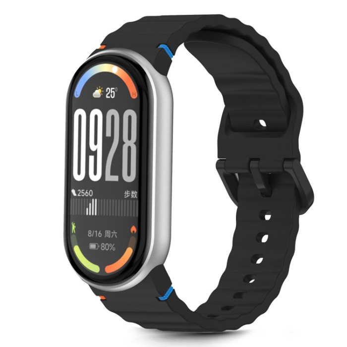 Tech-Protect - Tech-Protect Xiaomi Smart Band 8/9/10/NFC Armband Silikon - Svart