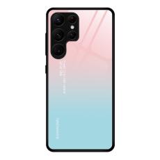 OEM - Mobilskal f&ouml;r Samsung Galaxy S26 Ultra H&auml;rdat glas Plast - Gradient Rosa Bl&aring;