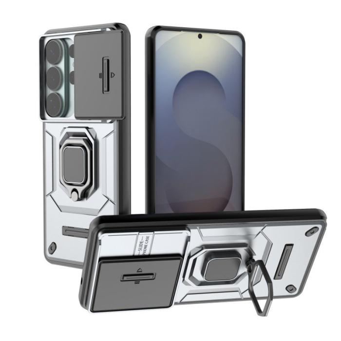 WANLONFENG - WANLONFENG Mobilskal för Samsung Galaxy S26 Ultra PC + TPU Kickstand - Grå