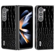 ABEEL - ABEEL Samsung Galaxy Z Fold5 Pl&aring;nboksfodral &Auml;kta L&auml;der Svart