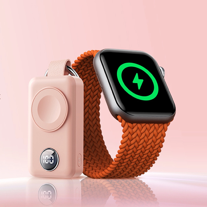 Joyroom - Joyroom Powerbank Trådlös 2000mAh 3W För Apple Watch - Rosa