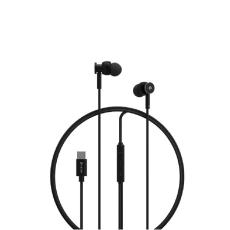 Devia - Devia In-Ear Tr&aring;dbundna H&ouml;rlurar USB-C Smart M1 Digital Metal - Svart