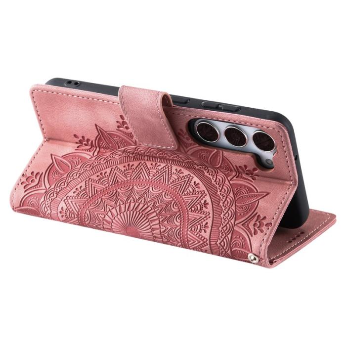 OEM - Samsung Galaxy S26 Plånboksfodral Imprinted Totem Konstläder - Roséguld