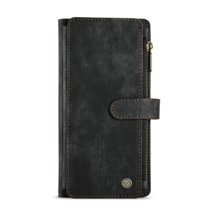 Caseme - CASEME Konstläder Plånboksfodral för iPhone 12 Pro Max med rem - Svart