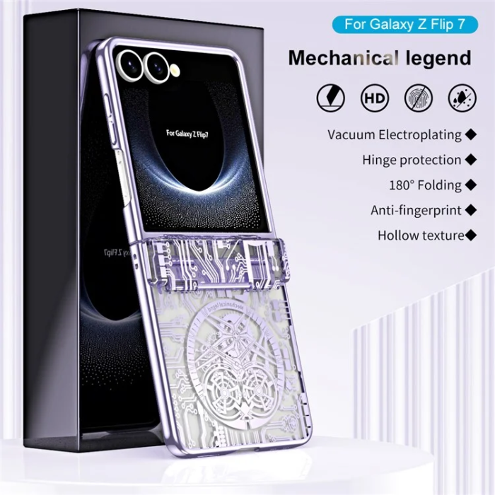 A-One Brand - Galaxy Z Flip 7 Mobilskal Mechanical Legend - Lila