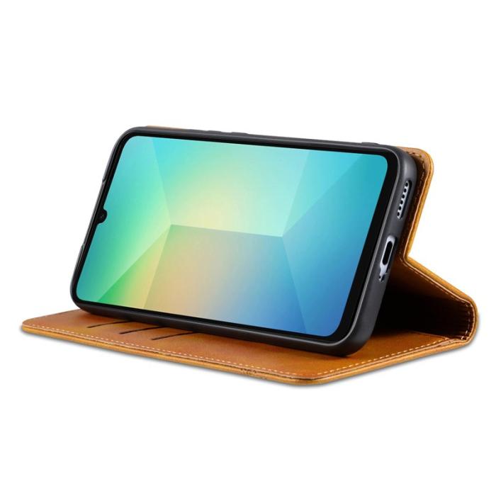 AZNS - AZNS Samsung Galaxy A17 Plånboksfodral Konstläder - Brun