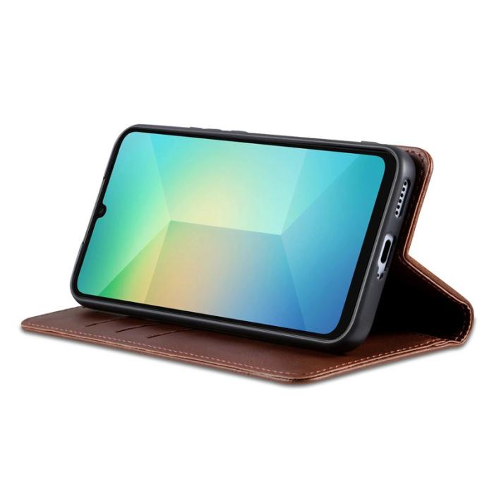 AZNS - AZNS Samsung Galaxy A17 Plånboksfodral Konstläder - Brun