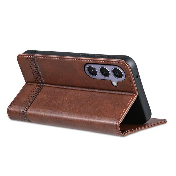 AZNS - AZNS Samsung Galaxy A17 Plånboksfodral Konstläder - Brun