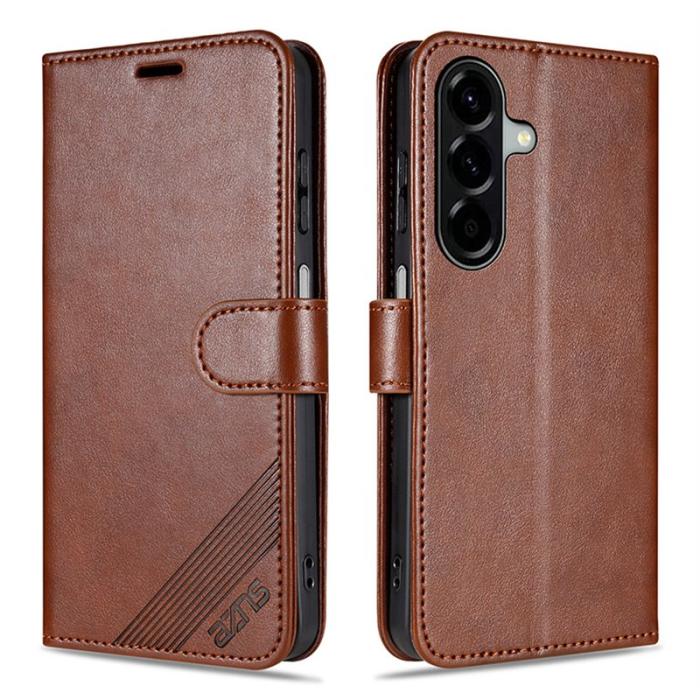 AZNS - AZNS Samsung Galaxy A17 Plånboksfodral Anti-Scratch Konstläder - Brun