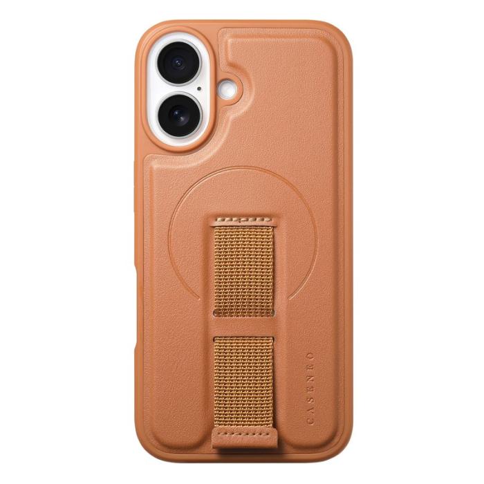 CASENEO - CASENEO iPhone 16 Plus Fodral Magnetiskt KonstLäder - Brun