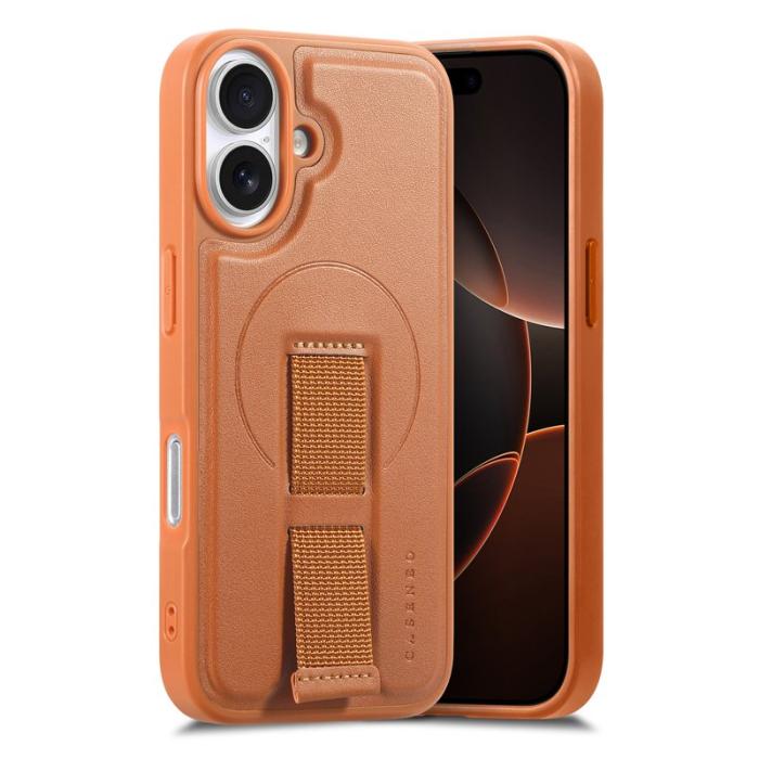 CASENEO - CASENEO iPhone 16 Plus Fodral Magnetiskt KonstLäder - Brun