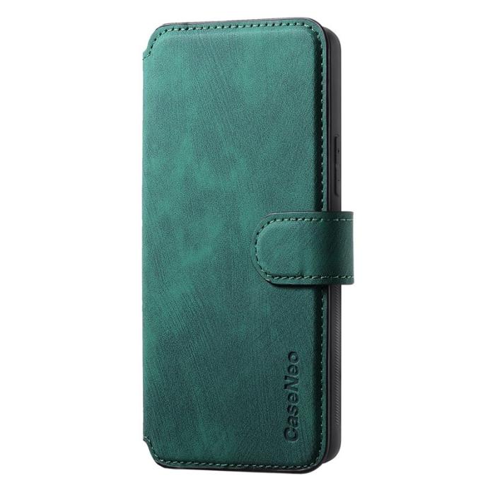 CASENEO - CASENEO Xiaomi 13T Plånboksfodral - Avtagbart Plånboksfodral Konstläder - Grön