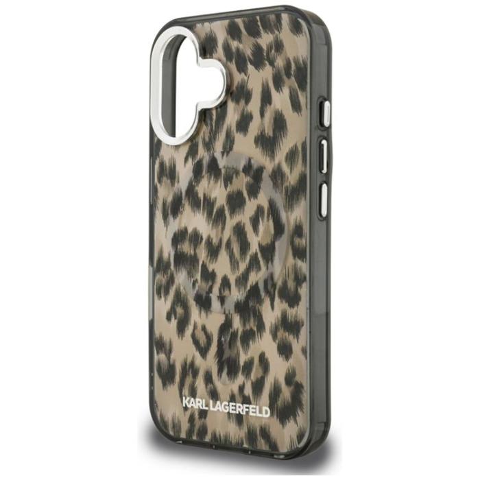 KARL LAGERFELD - Karl Lagerfeld iPhone 16 Mobilskal MagSafe IML Leopard - Brun
