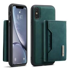 DG.MING - DG.MING Magnetiskt St&ouml;tt&aring;ligt Pl&aring;nboksfodral i Gr&ouml;n f&ouml;r iPhone XS Max