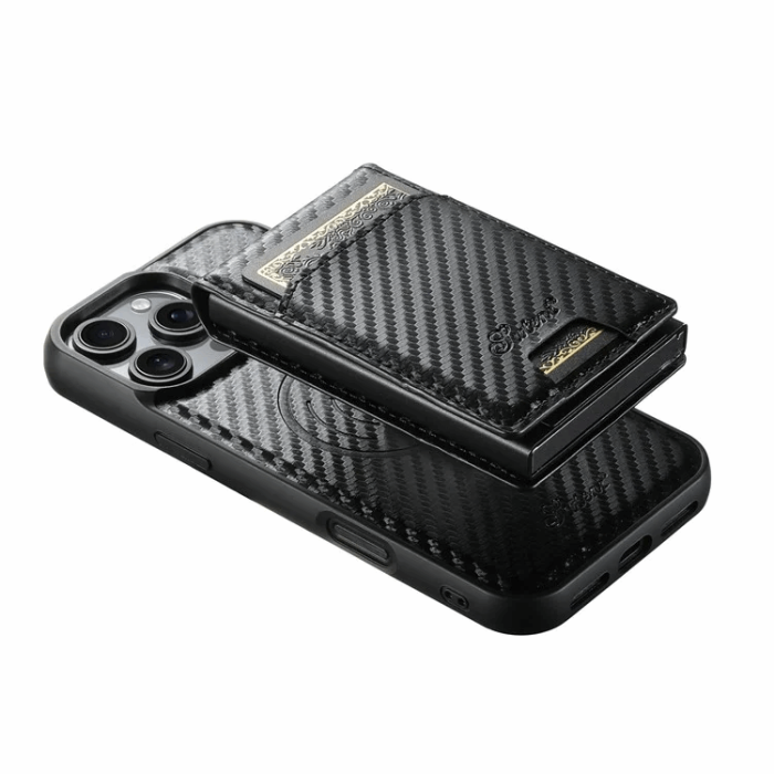 SUTENI - SUTENI iPhone 16 Pro Mobilskal Magsafe Korthållare Carbon Fiber