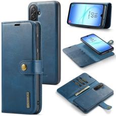 DG.MING - DG.MING Samsung Galaxy A17 5G Pl&aring;nboksfodral &Auml;kta l&auml;der - Bl&aring;