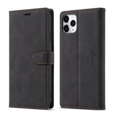 FORWENW - FORWENW iPhone 12 mini Pl&aring;nboksfodral i Konstl&auml;der - Svart