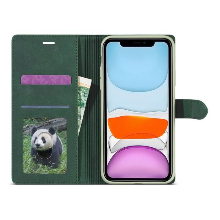 FORWENW - FORWENW iPhone 12 mini Plånboksfodral i Konstläder - Grön
