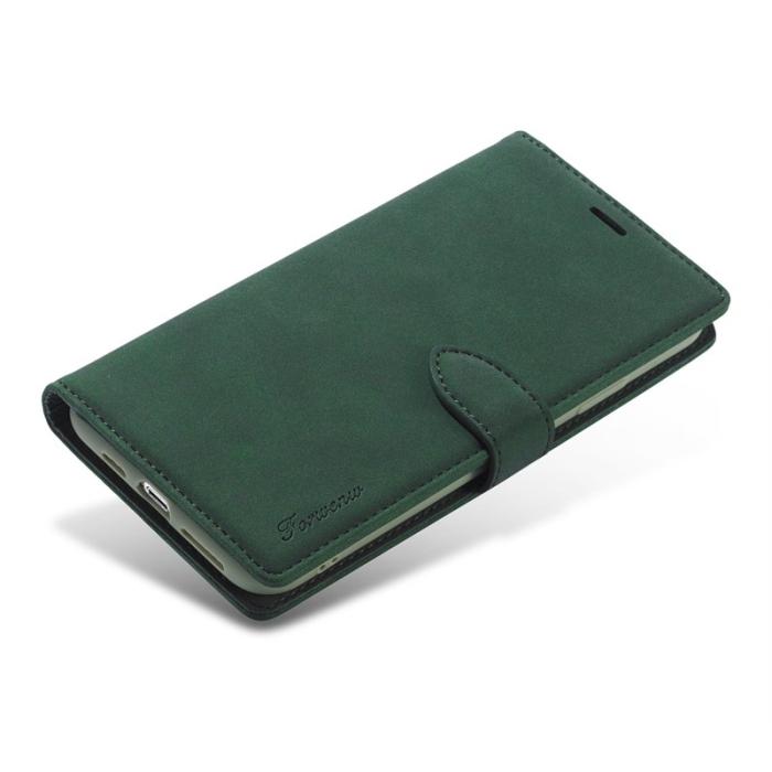 FORWENW - FORWENW iPhone 12 mini Plånboksfodral i Konstläder - Grön