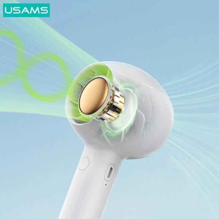 USAMS - USAMS Mini Handfläkt 1200 mAh Candy ZB251FS01 - Vit