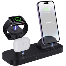 OEM - 3in1 Trådlös Laddare iPhone, Apple Watch, Airpods B25 - Svart