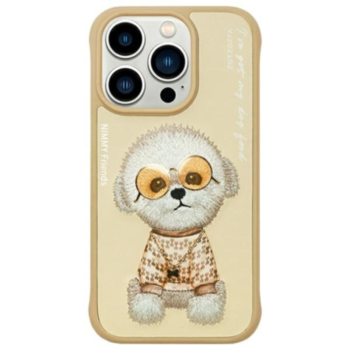 NIMMY - Nimmy iPhone 15 Pro Max Mobilskal Glasses Cool Dog - Khaki