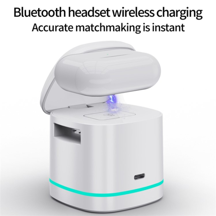 Hoco - 3in1 Magnetisk Trådlös Laddare för Mobil, Smartklocka, Hörlurar H32