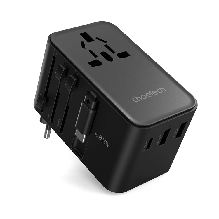 Chotech Väggladdare Reseadapter 70W Med Built-In USB-C Kabel | 505295 | AlltMobil