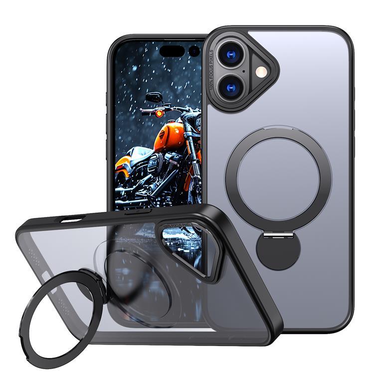 iPhone 16 Mobilskal MagSafe Rotating Kickstand (Svart) | 2353 | AlltMobil