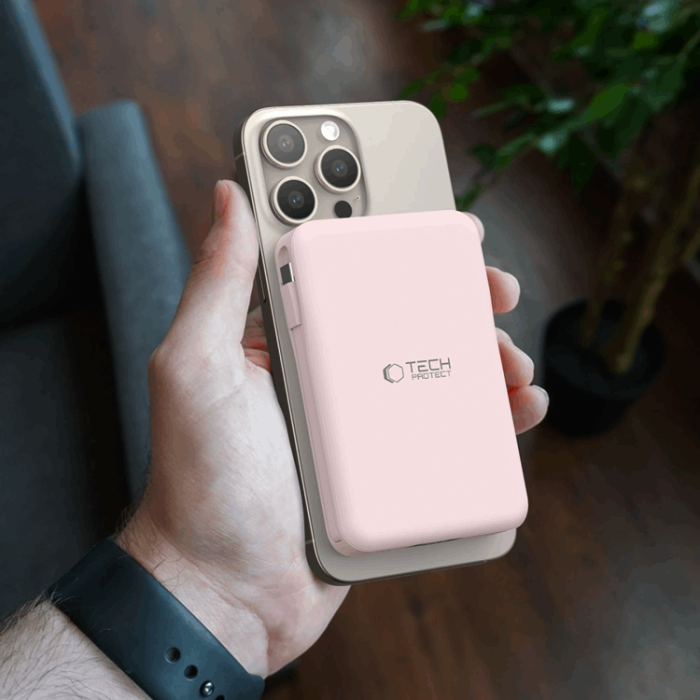 Tech-Protect - Tech-Protect Magsafe Powerbank 10000mAh PB31 LifeMag - Rosa