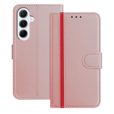 A-One Brand - Galaxy A56 5G Plånboksfodral Färg Splicing Läder - Roséguld