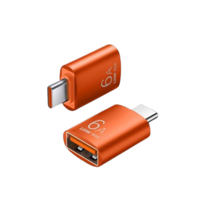 A-One Brand - Typ-C Hane till USB-A Hon Adapter - Orange