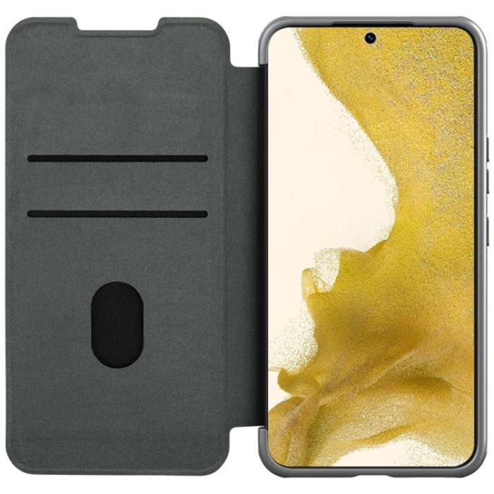 UTGATT1 - Nillkin Galaxy S23 Plånsboksfodral Qin Cloth Pro - Grå
