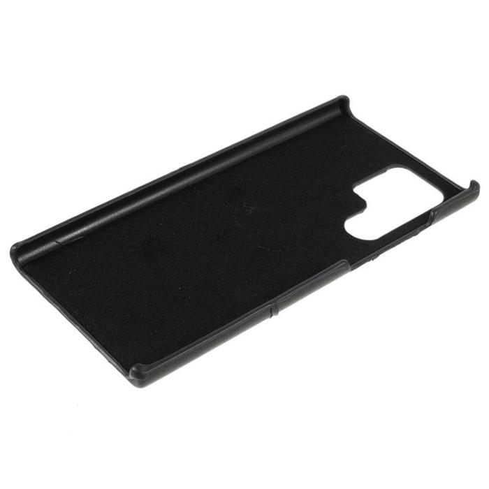 OEM - Kortplats Läder Skal Galaxy S22 Plus - Svart