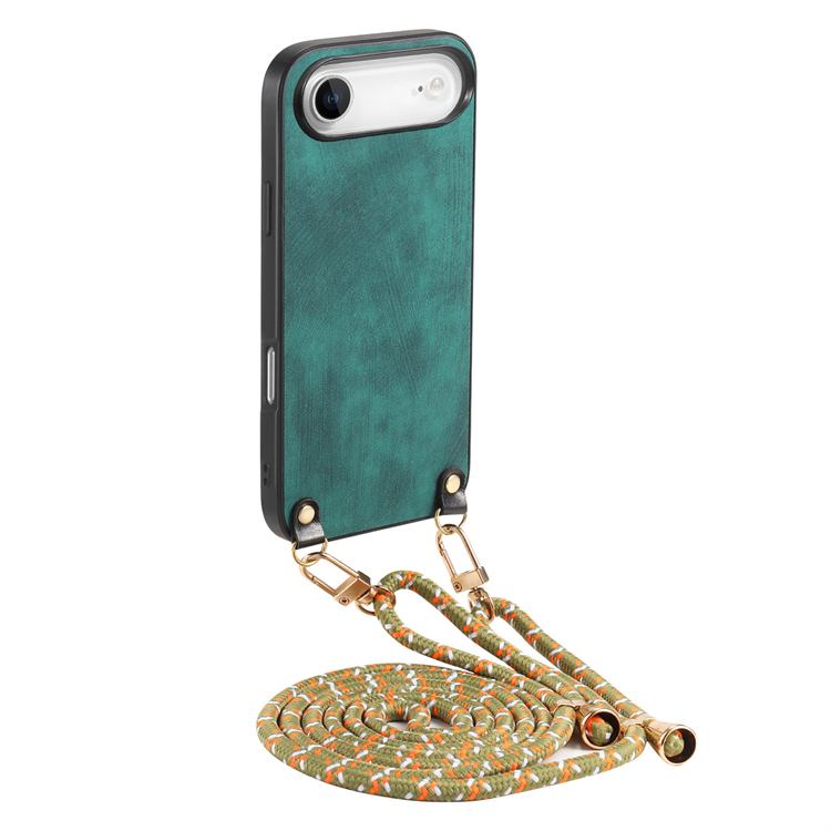 Mobilskal till iPhone Air med Justerbar Rem Retro Läder - Grön | 2353 | AlltMobil