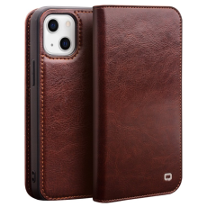 QIALINO - Qialino iPhone 14 Plus Plånboksfodral Äkta Läder Drop Proof