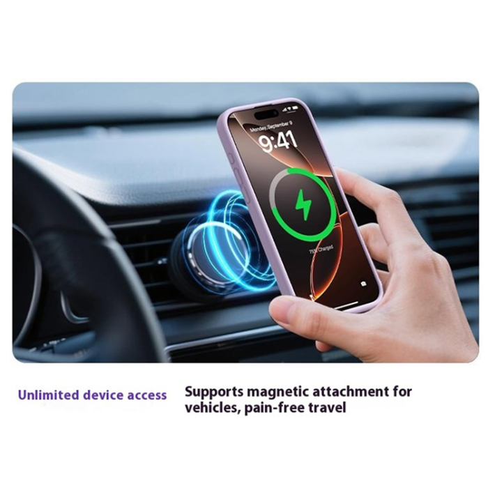 A-One Brand - iPhone 16 Pro Max Mobilskal MagSafe Silikon Liquid - Lila